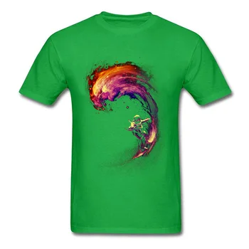 Vrhovi & Tees Prostor Surfer Majica s kratkimi rokavi Moški T-shirt Mladi Tshirts Poletje/Jesen Modi Projektiranja Bombaž Oblačila Črna