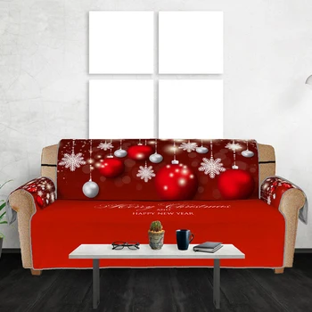 1/2/3/ Sedežna Kavč Zajema Božični Dekor Praznično Klasičnih Dekor Kavč Kritje Slipcover 3D Digitalni Vzorec Kavču Mat Santa Claus