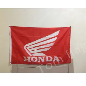 Velika Rdeča krila HONDA Zastavo, 90*150 cm, Za Dekoracijo,