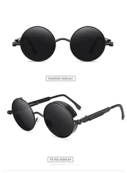 Poceni Okrogla Kovinska sončna Očala Steampunk Ultra nizko ceno Moški Ženske Modni Očala blagovne Znamke Oblikovalec Retro Vintage sončna Očala UV400