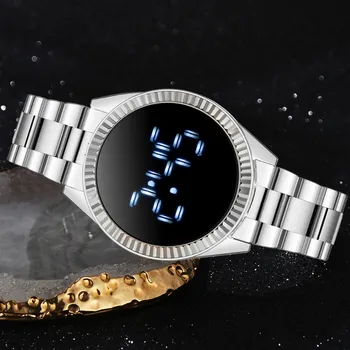 Digitalni Ročne ure Moške in Ženske Gledajo Moda Multi-funkcijo Nov Trend Jekla Pasu LED Gibanje