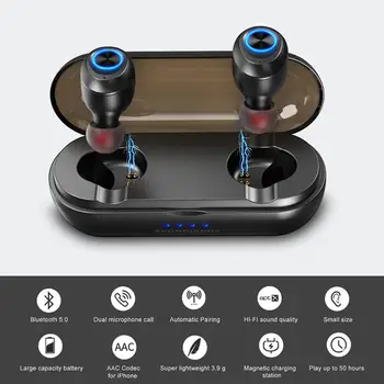 Anomoibuds Brezžične Slušalke AAC TWS Brezžične slušalke brezžične Bluetooth headsrt V5.0 Šport Entertainme bluetooth slušalke