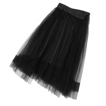 TWOTWINSTYLE Črno Žogo Krilo Obleke Za Ženske, Visoko Pasu Nezakonitih Rob Očesa Krila, Ženski 2020 Jesenskih Modnih Oblačil New Tide