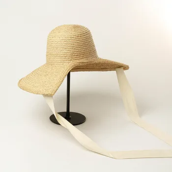 01907-HH7386 Provence francoskega podeželja, obnovo starih načinov ročno rafija travo prosti čas lady slame sonce skp ženske papir klobuk