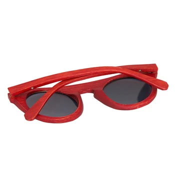 Bambus Polarizirana sončna očala ženske ženske blagovne znamke Rdeče bambusa okvir sončna očala Lesene Primeru Plaži Anti-UV očala za Vožnjo