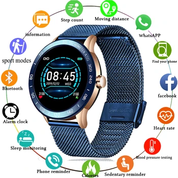 LIGE 2020 Nov Moški Nepremočljiva Pametno Gledati Klic opomnik Bluetooth Smartwatch Srčnega utripa Fitnes Tracker Človek Šport Gledam