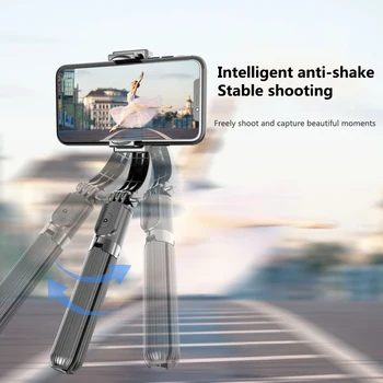 L08 Anti-shake Selfie Palico Nastavek za Brezžični Bluetooth Enojno Gred Stabilizator Vrtenje Pametni Telefon Selfie Nosilec Za Telefon