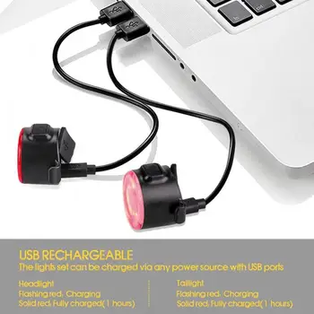 Polnjenje prek kabla USB Varnost opozorilna Lučka Nepremočljiva Svetla LED Izposoja Žarometov