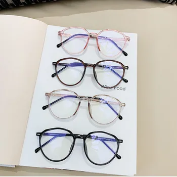 VWKTUUN Zakovice Očal Okvir Krog Velike Oči očala Okvirji Za Ženske, Moške Očala za Kratkovidnost Očala Okvirji Anti Modra Svetloba Očala