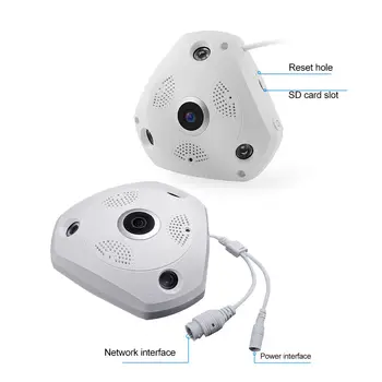 JCWHCAM Wifi IP VR Fotoaparat Brezžično 960P 3MP 5MP HD Smart 360-Stopinjski Fishey Panoramski Omrežja CCTV Varnost Domov Nadzor Cam