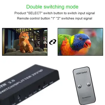4K 2X2 2.0 HDMI Switch/Razdelilniki za Podporo 4K60Hz RGB/YUV 4:4:4 IR nadzor Podporo za Downscaling ，3.5 mm Audio jack Extractor