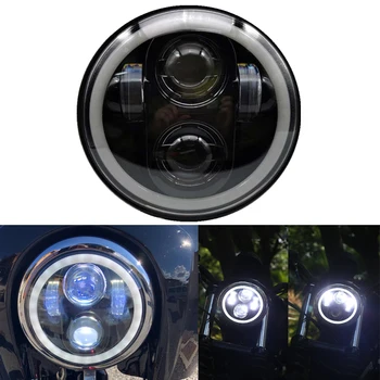Krog 5.75 palčni motorno kolo LED Projektor Železa 883 Moto LED Žaromete Black 5 3/4