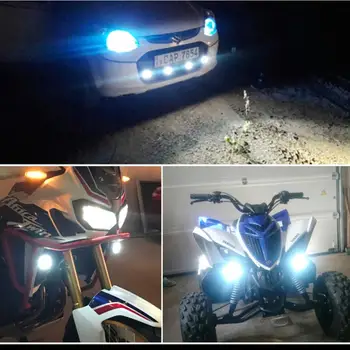 2Pcs Motorna kolesa Smerniki 6000k Bela Super Svetla 6 LED, ki Delajo Spot Luči Motocikla Meglo Lučka 1200LM LED Spot Skuterji