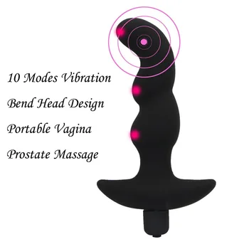 YEMA 10 Načini G Spot Rit Analni Čep, Vibrator Spola Igrače, Analne Kroglice Vibratorji za Ženske Moški Gay Vibrator Prostate Massager