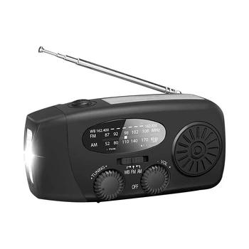 Visoka Občutljivost Jasno Glasnost Radia Večnamensko Radio Strani Ročice Solarno Polnjenje prek kabla USB FM AM WB NOAA Vreme Radio