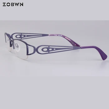 2020 nov prihod Optičnih Očal, vroče prodaje Črno polovico okvir Očal Jasno Objektiv vijolično rdečo luč montures de lunette Moški Ženske