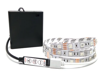 Baterija LED Trak SMD 5050 5V IP20/ IP65 Vodotesen Trak Razsvetljavo DIY Doma Dekorativne Svetilke Z Baterijo Polje RGB/bela/Topla Bela