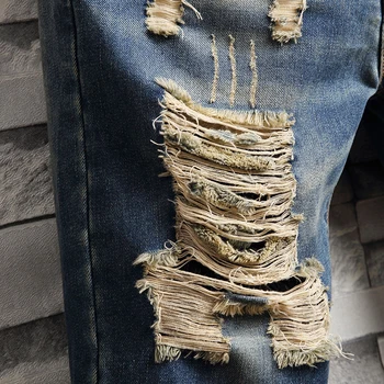 AIRGRACIAS Mens Raztrgane Kratke Jeans blagovno Znamko Oblačil Bermuda Bombaž Hlače Dihanje Denim Kratke hlace Moški Nov Modni Velikost 28-40