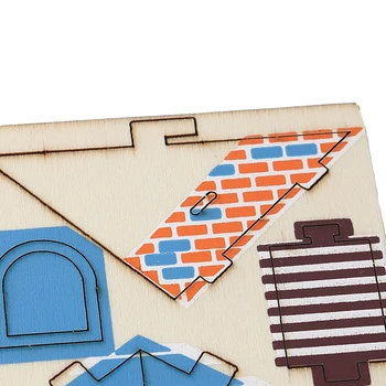 Lutka Hiša Leseno Pohištvo DIY Hiša Miniaturni Polje Puzzle Ročno Sestavljanje Modela Lutke Kompleti Igrača Za Otroke, Darilo za Rojstni dan