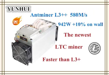 Najnovejši ANTMINER L3++ 580M ( ŠT PSU )Scrypt Litecoin Rudar LTC Rudarski Stroj Bolje Kot ANTMINER L3 L3+ S9 S9i