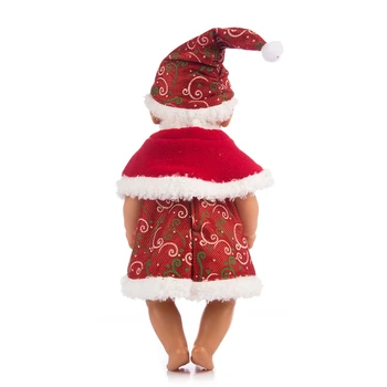 Vroče Božič obleko Lutka Obleko, Rojenega Otroka Fit 17 palčni 43 cm Lutka Pribor Za Otroka Festiival Darilo
