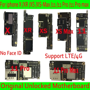 Tovarniško odklenjen za iphone X / XR / XS / XS max / 11/ 11pro /11 pro max Matično ploščo,Prvotno Mainboard,Logika odbor z LTE 4G