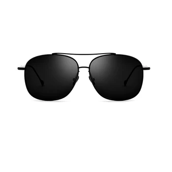 Moški Polarizirana Sončna Očala Kovinski Okvir, Črna/Zlata/Zelena Leča Oversize Gonilni Očala Za Moške Z Box