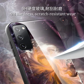Za Xiaomi POCO M3 Primeru Pisane Marmorja, Kaljeno Steklo Trdi Pokrovček za POCO M3 6.53 palčni Anti-Knock Coques
