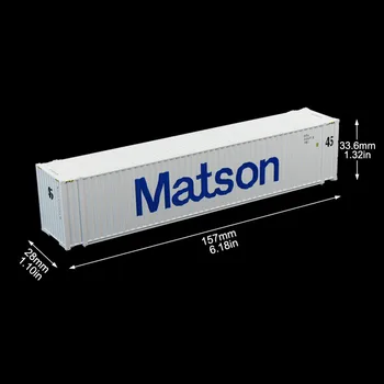 1pc HO Merilu 45ft Matson Shipping Container 1:87 45ft Posode Tovorni Avto Model Vlaki Veliko C8745 Železniške Modeliranje