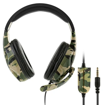 3,5 mm Camo Žično Gaming Slušalke Prikrivanje Nad Uho Slušalke z Mikrofonom za PS4 3 Xbox Eno 360 za Preklop PC Video Igre