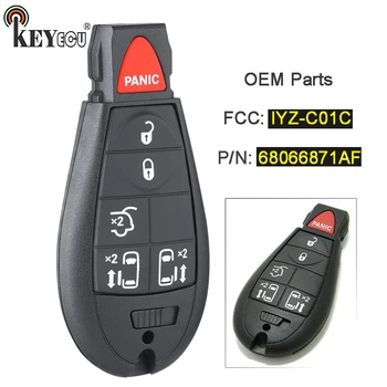KEYECU FCC: IYZ-C01C, P/N:68066869, 56046705 OEM Dele 5+1 6 Gumb Smart Remote Key Fobik Fob za Dodge Grand Karavana 2008-2019
