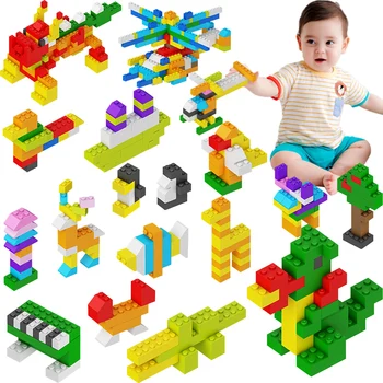 350-700pcs masovno prodajo Mini Velikosti gradnikov Baby DIY Zbrati Živali Model Bloki Izobraževalne Opeke Igrače Za Otroke Darila