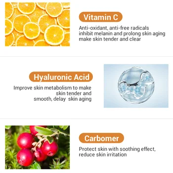 LANBENA Vitamin C Serum, Osvetlitev Kožo Pomlajuje Zob Zbledi Temen madež Nemoteno Fine Linije Anti-Aging Obraz Bistvo 30ML