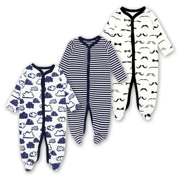 Novorojenček oblačila za malčke stopala jumpsuit dekleta 3 6 9 12 mesecev spalnik pajama bombaž baby fantje oblačila, 3 kosi