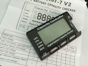 Visoke Natančnosti Digitalnih Zmogljivost Baterije Checker RC CellMeter-7 Prenosni LiPo Življenje Li-ion, NiMH, Nicd Baterija za Krmilnik