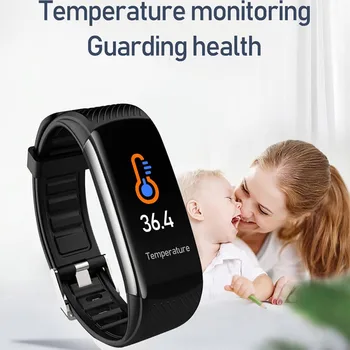 C6T fitnes zapestnica meritev temperature je pametno gledati moške relogio smartband pulsera inteligente mujer smartwatch android, iOS