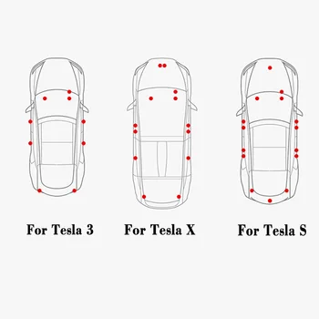 Za Tesla Model S 3 X LED Vrata Svetlobe Trunk Footwell Ultra Svetla Notranjost Avtomobila Notranja Osvetlitev Vzdušje Lučka Mlaka Luces