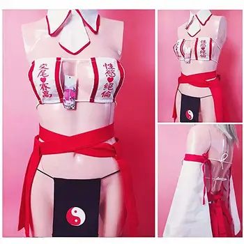 Ženska Japonski Čarovnica Cosplay Perilo Anime Fancy Enotno Seksi Strappy Bikini Perilo Nastavite Ropstva Perilo Eksotičnih Dancewear