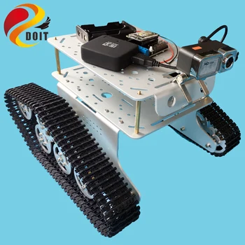 TD300 Double Decker Robot WiFi Tank Ohišje z Video Kamero+Nodemcu ESP8266 Penzion+Openwrt Usmerjevalnik Komplet z Aplikacijo Telefon RC Igrača