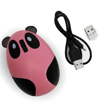 Akumulatorske Brezžične Miške 1600DPI USB 2,4 GHz Optični Miši Luštna 3D Cartoon Panda Gaming Računalnik Miške Za Laptop PC Dekle Otroci