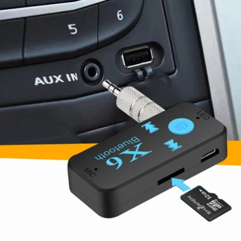 X6 Univerzalni Bluetooth Sprejemnik V4.1 Podpira TF Kartice Handfree Klic Predvajalnik Glasbe AUX V/ 3.5 mm Audio Stereo Bluetooth Sprejemnik