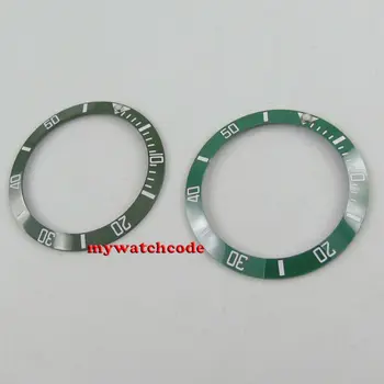 38 mm Globoko Zelene Keramične Plošče Tesnilo vstavite Za 40mmr Samodejno Mens Watch Dodatki