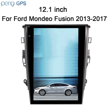Tesla slog 12.1 palca Android 6.0 Avto Radio, GPS Navigacija glavna enota Za Ford Mondeo Fusion 2013-2017 Stereo Multimedijske Avdio Zemljevid