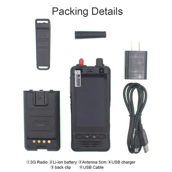 3G Mobilni Telefon W5 PG Radio IP67 Nepremočljiva UHF 400-470MHz Walkie Talkie 5MP Kamero z Dvojno SIM Android 6 pametni telefon