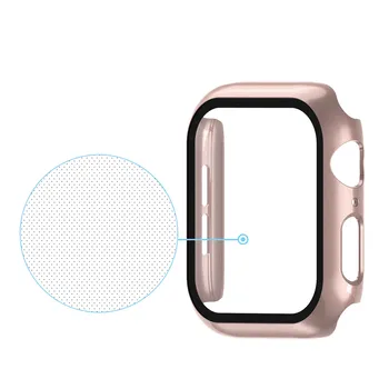 Pazi Cover za Apple Watch 5/4 40 MM 44 Primeru PC Odbijača Kaljeno Steklo za Varovanje Film Za iWatch Serije 3/2 38 MM 42MM Pokrov