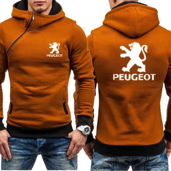 Moški, Ki So Hoody Pomlad Peugeot Avto Logo Majica S Kapuco Modo Jeseni Runo Bombaž Zadrga Jakno HipHop Harajuku Moška Oblačila