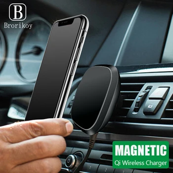 360 Vrtenje Magnetnih Qi Avto Brezžični Polnilnik Stojalo nadzorna plošča Air Vent Nosilec Za IPhone 11 Pro X XR XS Max Samsung S8 S9 S10 S20
