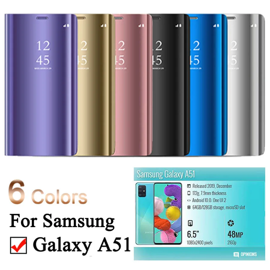 A51 Primeru Ogledalo Tipkovnica Za Samsung Galaxy 51 Telefon Kritje gaxaly 51a Primerih sam vsota galxay a5 1 Oporo fundas odbijača