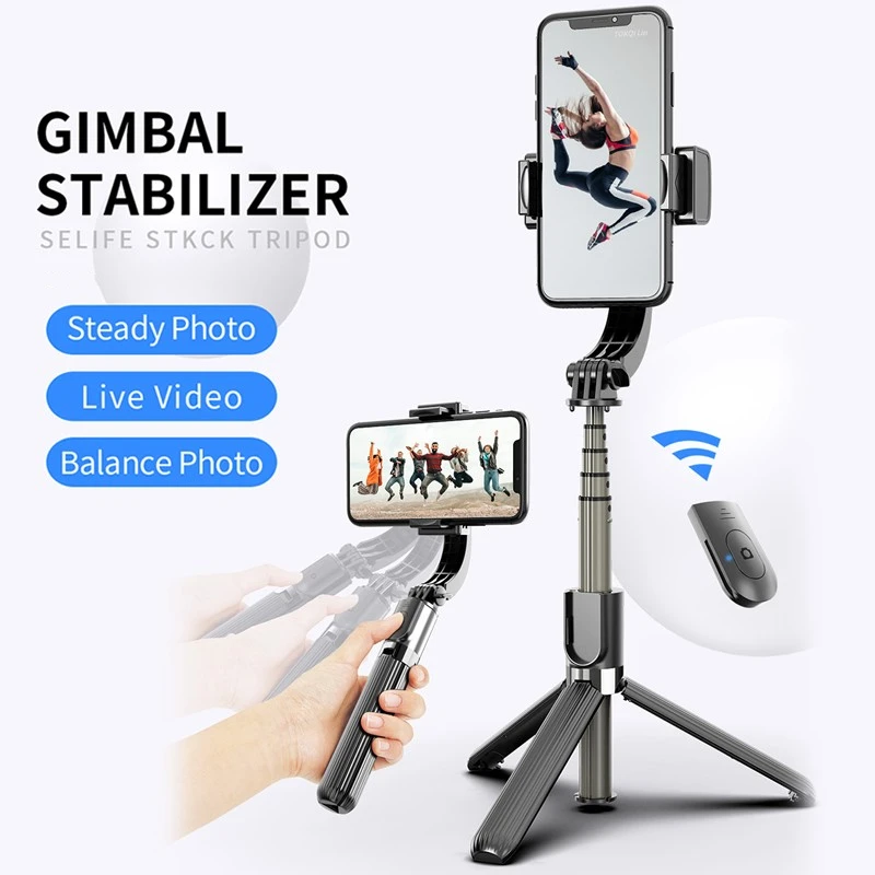 L08 Anti-Shake Selfie Palico Bluetooth Daljinsko upravljanje Nastavek za 360° Obračanje Pametni Telefon Selfie Imetnika Vlog Live Show Za IOS Android