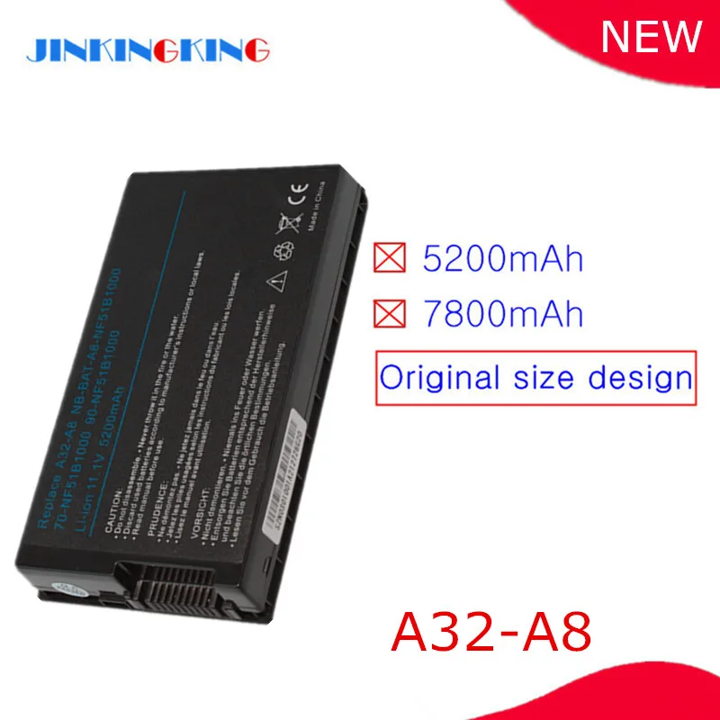Novo A32-A8 Laptop baterija Za Asus A8 A8A A8Dc A8E A8F A8Fm A8H A8He A8J A8Ja A8Jc A8Je A8Jm A8Jn A8Jp A8Jr A8Js A8Jv A8Z N80